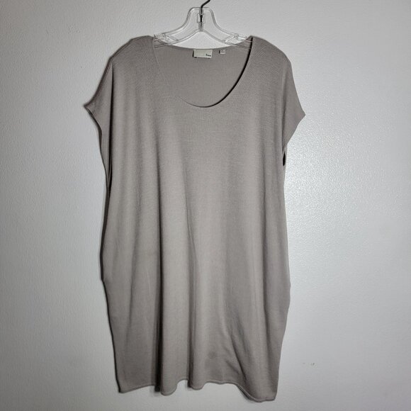 Wilfred‎ Free Gray Pullover Dress SIze Small Pockets Soft Stretch Short Sleeve - Picture 2 of 7